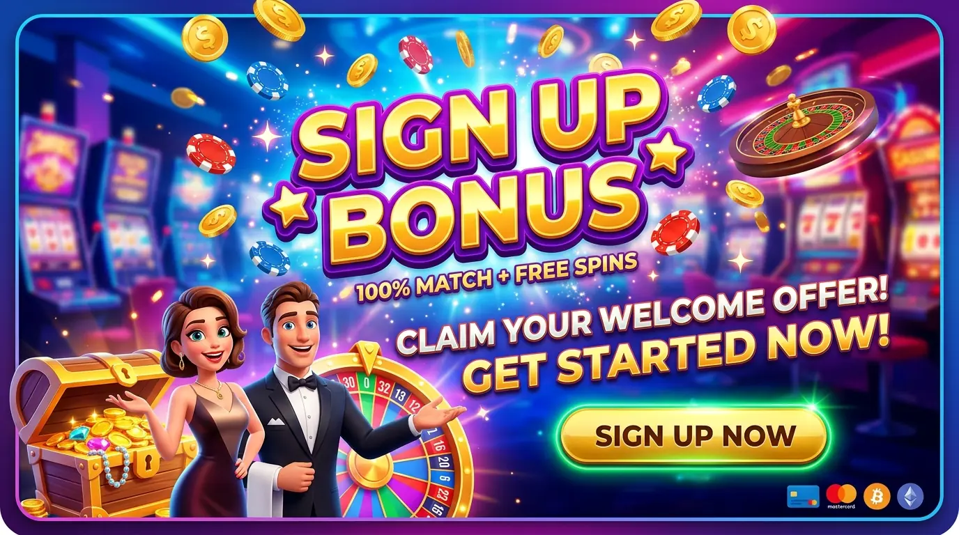 Spin City casino sign up bonus
